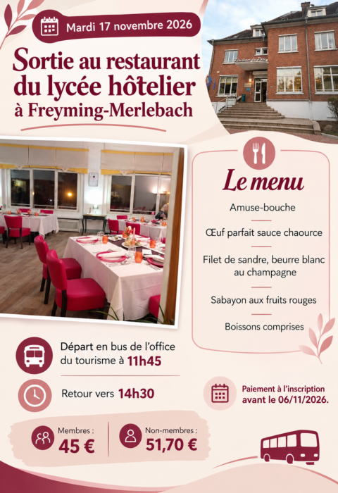 Affiche élégante de sortie au restaurant